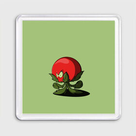 Магнит 55*55 с принтом Мистер Помидор в Петрозаводске, Пластик | Размер: 65*65 мм; Размер печати: 55*55 мм | Тематика изображения на принте: графика | мир растений | овощи | персонаж | помидор | природа | рисунок | томат