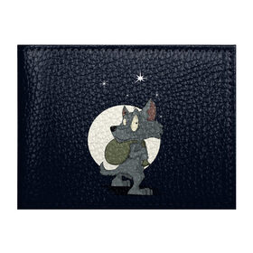 Обложка для студенческого билета с принтом Серый волчонок в Петрозаводске, натуральная кожа | Размер: 11*8 см; Печать на всей внешней стороне | Тематика изображения на принте: графика | звезды | ночь | персонаж | природа | рисунок | сказка | сон | хищник