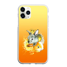 Чехол для iPhone 11 Pro Max матовый с принтом акварельные кролики милота в Петрозаводске, Силикон |  | акварель | акварельный | весна | вместе | детский | зайчики | королевский | корона | кролики | любовь | милота | нежность | обнимашки | обьятия | рисунок | симпатия | сказочный