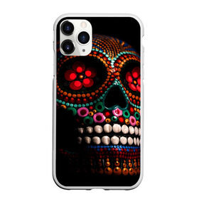 Чехол для iPhone 11 Pro матовый с принтом Skull в Петрозаводске, Силикон |  | Тематика изображения на принте: бижутерия | день мёртвых. | череп