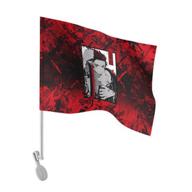 Флаг для автомобиля с принтом Клинок рассекающий демонов в Петрозаводске, 100% полиэстер | Размер: 30*21 см | kimetsu no yaiba | аниме | демоны | клинок рассекающий демонов | манга | нэдзуко | тандзиро