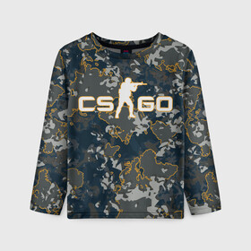 Детский лонгслив 3D с принтом CS:GO - Camo в Петрозаводске, 100% полиэстер | длинные рукава, круглый вырез горловины, полуприлегающий силуэт
 | beast | camo | camouflage | counter | counter strike | cs | easy | ez | gg | ggwp | global | go | hyper | kill | offensive | one | shot | strike | зверь | камуфляж | скоростной