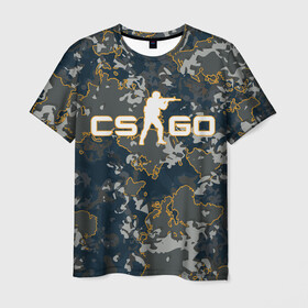 Мужская футболка 3D с принтом CS:GO - Camo в Петрозаводске, 100% полиэфир | прямой крой, круглый вырез горловины, длина до линии бедер | beast | camo | camouflage | counter | counter strike | cs | easy | ez | gg | ggwp | global | go | hyper | kill | offensive | one | shot | strike | зверь | камуфляж | скоростной