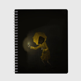 Тетрадь с принтом Little Nightmares В Темноте в Петрозаводске, 100% бумага | 48 листов, плотность листов — 60 г/м2, плотность картонной обложки — 250 г/м2. Листы скреплены сбоку удобной пружинной спиралью. Уголки страниц и обложки скругленные. Цвет линий — светло-серый
 | games | little nightmares | доктор | игра | игрок | литл найтмерс | моно | охотник | повар | призрак | руки | сказка | страшилка | страшный сон | темнота | хорор | хоррор | шестая