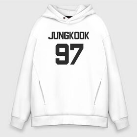 Мужское худи Oversize хлопок с принтом BTS - Jungkook 97 в Петрозаводске, френч-терри — 70% хлопок, 30% полиэстер. Мягкий теплый начес внутри —100% хлопок | боковые карманы, эластичные манжеты и нижняя кромка, капюшон на магнитной кнопке | Тематика изображения на принте: boysband | bts | jungkook | jungkook 97 | k pop | korea | korean | music | бтс | джонгук | к поп | кей поп | корейская | корейский | корея | кпоп | музыка | чонгук