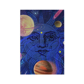 Обложка для паспорта матовая кожа с принтом Астрология планет в Петрозаводске, натуральная матовая кожа | размер 19,3 х 13,7 см; прозрачные пластиковые крепления | астрология | звезды | космос | планеты | созвездия