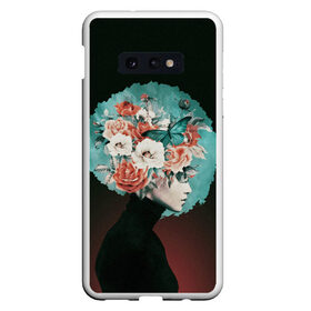 Чехол для Samsung S10E с принтом Girl in flowers в Петрозаводске, Силикон | Область печати: задняя сторона чехла, без боковых панелей | Тематика изображения на принте: 8 марта | лучшая в мире | мама | подарок | подарок женщине | подарок любимым | подарок на 8 марта | самая лучшая  в мире | семья