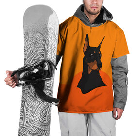 Накидка на куртку 3D с принтом Доберман в Петрозаводске, 100% полиэстер |  | Тематика изображения на принте: верный друг | графика | животное | защитник | красивый пес | природа | рисунок | собака | сторож