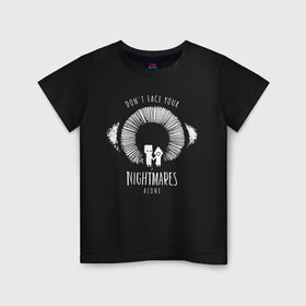 Детская футболка хлопок с принтом LITTLE NIGHTMARES 2 в Петрозаводске, 100% хлопок | круглый вырез горловины, полуприлегающий силуэт, длина до линии бедер | little nightmares | little nightmares 2 | mono | six | игры | комиксы | моно | шестая