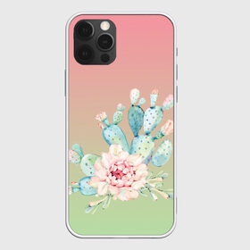 Чехол для iPhone 12 Pro Max с принтом суккулент градиент в Петрозаводске, Силикон |  | Тематика изображения на принте: акварель | акварельный | весна | кактус | мило | природа | растение | рисунок | суккулент | сукулент | цветение | цветок | цветущий | цветы