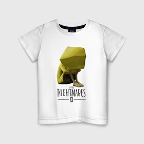 Детская футболка хлопок с принтом Little Nightmares в Петрозаводске, 100% хлопок | круглый вырез горловины, полуприлегающий силуэт, длина до линии бедер | little nightmares | игра | страшилка | страшная игра | ужас | хоррор