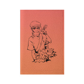 Обложка для паспорта матовая кожа с принтом Юкио в Петрозаводске, натуральная матовая кожа | размер 19,3 х 13,7 см; прозрачные пластиковые крепления | anime | doctorstone | kohaku | stone | ukyo