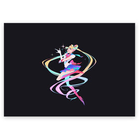 Поздравительная открытка с принтом Sailor Moon Сейлор Мун в Петрозаводске, 100% бумага | плотность бумаги 280 г/м2, матовая, на обратной стороне линовка и место для марки
 | anime | sailor moon | аниме | анимэ | венера | луна | лунная призма | марс | сейлор мун | серебрянное тысячелетие | серенити | сэйлор | усаги цукино | чиби мун | эндимион