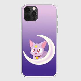 Чехол для iPhone 12 Pro Max с принтом кошка из сейлормун в Петрозаводске, Силикон |  | аниме | арт | белая кошечка | градиент | котенок | котик | кошка | лиловый | луна | малыш | малышка | месяц | мультяшная | ошейник | полумесяц | рисунок | сейлор мун | сейлормун | фиолетовый | чиби