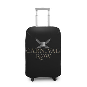Чехол для чемодана 3D с принтом Карнивал Роу - Carnival Row в Петрозаводске, 86% полиэфир, 14% спандекс | двустороннее нанесение принта, прорези для ручек и колес | carnival row | волшебный | исторический | карнивал роу | крылья | лого | логотип | подарок | сериал | сказка | фея | черный | шляпа