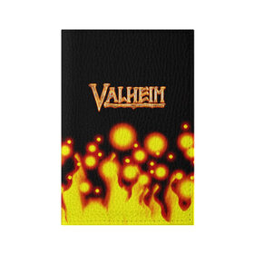 Обложка для паспорта матовая кожа с принтом Valheim в Петрозаводске, натуральная матовая кожа | размер 19,3 х 13,7 см; прозрачные пластиковые крепления | Тематика изображения на принте: game | logo | valheim | viking | валхейм | вальхейм | викинги | игра valheim | игры | логотипы игр | приключения | скандинавская мифология | фэнтези | экшн