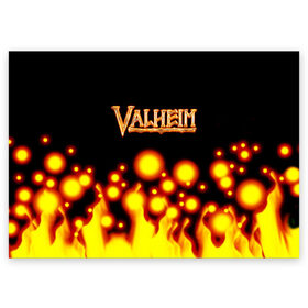 Поздравительная открытка с принтом Valheim в Петрозаводске, 100% бумага | плотность бумаги 280 г/м2, матовая, на обратной стороне линовка и место для марки
 | game | logo | valheim | viking | валхейм | вальхейм | викинги | игра valheim | игры | логотипы игр | приключения | скандинавская мифология | фэнтези | экшн
