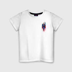 Детская футболка хлопок с принтом Superman 8 bit в Петрозаводске, 100% хлопок | круглый вырез горловины, полуприлегающий силуэт, длина до линии бедер | justice league | superman | vdzabma | лига справедливости | супермен