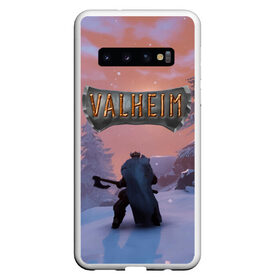 Чехол для Samsung Galaxy S10 с принтом Valheim в Петрозаводске, Силикон | Область печати: задняя сторона чехла, без боковых панелей | Тематика изображения на принте: fantasy | mmo | valheim | valve | валхейм | викинги | выживалка | игра | королевская битва | ммо | ролевая игра | фэнтази