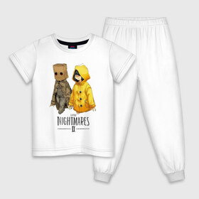 Детская пижама хлопок с принтом Little Nightmares 2 в Петрозаводске, 100% хлопок |  брюки и футболка прямого кроя, без карманов, на брюках мягкая резинка на поясе и по низу штанин
 | little nightmares | игра | страшилка | страшная игра | ужас | хоррор