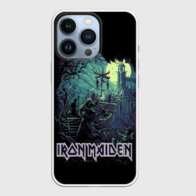 Чехол для iPhone 13 Pro с принтом IRON MAIDEN в Петрозаводске,  |  | black | dark | death | fantasy | hardcore | heavy metal | iron maiden | metal | music | rock | skuul | usa | метал | музыка | рок | скелет | фентези | череп | черный