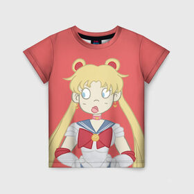 Детская футболка 3D с принтом Sailor Moon Сейлор Мун в Петрозаводске, 100% гипоаллергенный полиэфир | прямой крой, круглый вырез горловины, длина до линии бедер, чуть спущенное плечо, ткань немного тянется | anime | sailor moon | аниме | анимэ | венера | луна | лунная призма | марс | сейлор мун | серебрянное тысячелетие | серенити | сэйлор | усаги цукино | чиби мун | эндимион
