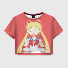 Женская футболка Crop-top 3D с принтом Sailor Moon Сейлор Мун в Петрозаводске, 100% полиэстер | круглая горловина, длина футболки до линии талии, рукава с отворотами | anime | sailor moon | аниме | анимэ | венера | луна | лунная призма | марс | сейлор мун | серебрянное тысячелетие | серенити | сэйлор | усаги цукино | чиби мун | эндимион