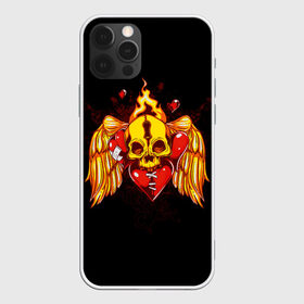 Чехол для iPhone 12 Pro Max с принтом Skull Heart в Петрозаводске, Силикон |  | Тематика изображения на принте: art | body | bones | dead | drawing | face | graffiti | head | roses | skeleton | skul | skull | ад | арт | голова | граффити | зло | кости | лицо | металл | нарисованный | розы | рок | скелет | скул | скулл | три черепа | тьма