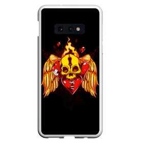 Чехол для Samsung S10E с принтом Skull Heart в Петрозаводске, Силикон | Область печати: задняя сторона чехла, без боковых панелей | art | body | bones | dead | drawing | face | graffiti | head | roses | skeleton | skul | skull | ад | арт | голова | граффити | зло | кости | лицо | металл | нарисованный | розы | рок | скелет | скул | скулл | три черепа | тьма