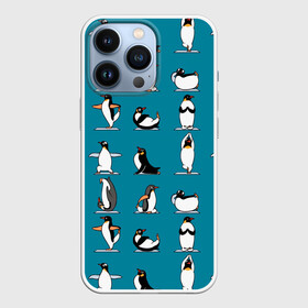 Чехол для iPhone 13 Pro с принтом Пингвина на заярдке в Петрозаводске,  |  | голубая | день валентина | день святого | день святого валентина | зарядка | качки | пингвин | пингвины | прикольная | птица | птицы | физкультура | физра