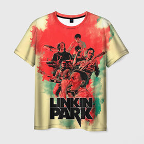 Мужская футболка 3D с принтом LINKIN PARK в Петрозаводске, 100% полиэфир | прямой крой, круглый вырез горловины, длина до линии бедер | chester | hardcore | linknin park | music | punk | rip | rock | usa | линкин парк | музыка | панк | рок | честер беннингтон