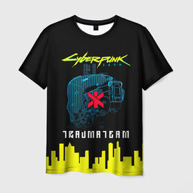 Мужская футболка 3D с принтом TRAUMA TEAM Cyberpunk 2077 в Петрозаводске, 100% полиэфир | прямой крой, круглый вырез горловины, длина до линии бедер | cyberpunk 2077 | hacker | maelstrom | militech | quadra | samurai | sci fi | technology | trauma team | v | будущее | игра | иероглифы | киану ривз | кибер | киберпанк | киборг | киборги | корпорация | лого | милитек | панк | роботы | самурай | т