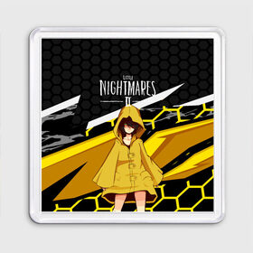 Магнит 55*55 с принтом Little Nightmares 2 в Петрозаводске, Пластик | Размер: 65*65 мм; Размер печати: 55*55 мм | little nightmares | игра | страшилка | страшная игра | ужас | хоррор