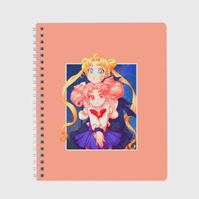 Тетрадь с принтом Sailor Moon Сейлор Мун в Петрозаводске, 100% бумага | 48 листов, плотность листов — 60 г/м2, плотность картонной обложки — 250 г/м2. Листы скреплены сбоку удобной пружинной спиралью. Уголки страниц и обложки скругленные. Цвет линий — светло-серый
 | anime | sailor moon | аниме | анимэ | венера | луна | лунная призма | марс | сейлор мун | серебрянное тысячелетие | серенити | сэйлор | усаги цукино | чиби мун | эндимион