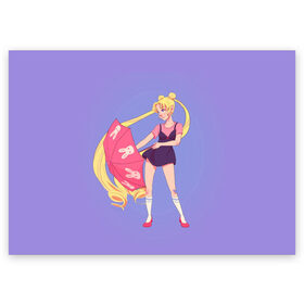 Поздравительная открытка с принтом Sailor Moon Сейлор Мун в Петрозаводске, 100% бумага | плотность бумаги 280 г/м2, матовая, на обратной стороне линовка и место для марки
 | Тематика изображения на принте: anime | sailor moon | аниме | анимэ | венера | луна | лунная призма | марс | сейлор мун | серебрянное тысячелетие | серенити | сэйлор | усаги цукино | чиби мун | эндимион