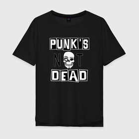 Мужская футболка хлопок Oversize с принтом Панки в Петрозаводске, 100% хлопок | свободный крой, круглый ворот, “спинка” длиннее передней части | punk | punks not dead | rock | sons of anarchy | анархия | группа | летов | логотип | музыка | надпись | панк | панк рок | прикольная | рок | свобода | хаос