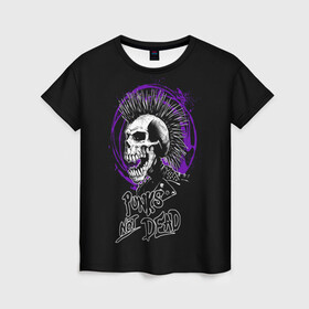 Женская футболка 3D с принтом Панки в Петрозаводске, 100% полиэфир ( синтетическое хлопкоподобное полотно) | прямой крой, круглый вырез горловины, длина до линии бедер | punk | punks not dead | rock | sons of anarchy | анархия | группа | летов | логотип | музыка | надпись | панк | панк рок | прикольная | рок | свобода | хаос