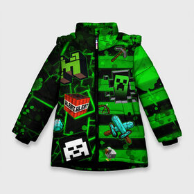 Зимняя куртка для девочек 3D с принтом Minecraft / Майнкрафт в Петрозаводске, ткань верха — 100% полиэстер; подклад — 100% полиэстер, утеплитель — 100% полиэстер. | длина ниже бедра, удлиненная спинка, воротник стойка и отстегивающийся капюшон. Есть боковые карманы с листочкой на кнопках, утяжки по низу изделия и внутренний карман на молнии. 

Предусмотрены светоотражающий принт на спинке, радужный светоотражающий элемент на пуллере молнии и на резинке для утяжки. | creeper | dungeons | earth | game | minecraft | minecraft earth | блоки | грифер | игры | квадраты | компьютерная игра | крипер | маинкрафт | майн | майнкравт | майнкрафт