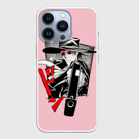 Чехол для iPhone 13 Pro с принтом Алукард на розовом фоне в Петрозаводске,  |  | anime | hellsing | алукард | аниме | анимэ | ван хеллсинг | интегра | миллениум | хэллсинг | хэлсинг