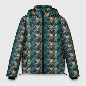 Мужская зимняя куртка 3D с принтом Прекрасный Ара в Петрозаводске, верх — 100% полиэстер; подкладка — 100% полиэстер; утеплитель — 100% полиэстер | длина ниже бедра, свободный силуэт Оверсайз. Есть воротник-стойка, отстегивающийся капюшон и ветрозащитная планка. 

Боковые карманы с листочкой на кнопках и внутренний карман на молнии. | parrot | ара | волнистый | жако | животные | клюв | корелла | макао | питомцы | попугаи | попугай | птица | птицы