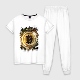 Женская пижама хлопок с принтом БИТКОИН | BITCOIN в Петрозаводске, 100% хлопок | брюки и футболка прямого кроя, без карманов, на брюках мягкая резинка на поясе и по низу штанин | bitcoin | blockchain | btc | cardano | crypto | ethereum | polkadot | tether | xrp | бинанс | биткоин | блокчейн | валюта | деньги | криптовалюта | майнер | майнинг | цифровая валюта | цифровое золото | эфир