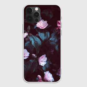 Чехол для iPhone 12 Pro Max с принтом Розовые цветы в Петрозаводске, Силикон |  | Тематика изображения на принте: flowers | зелень | розовые цветы | цветочки | цветы