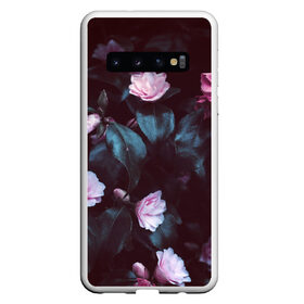 Чехол для Samsung Galaxy S10 с принтом Розовые цветы в Петрозаводске, Силикон | Область печати: задняя сторона чехла, без боковых панелей | Тематика изображения на принте: flowers | зелень | розовые цветы | цветочки | цветы