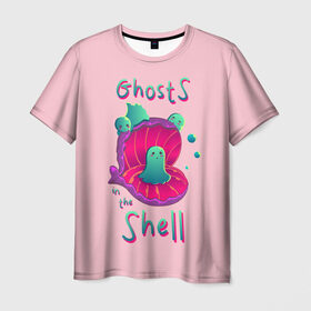 Мужская футболка 3D с принтом Призрак в доспехах в Петрозаводске, 100% полиэфир | прямой крой, круглый вырез горловины, длина до линии бедер | anime | cyberpunk | ghost in the shell | аниме | анимэ | гост ин зэ шелл | киберпанк | мотоко кусанаги | призрак в доспехах | япония