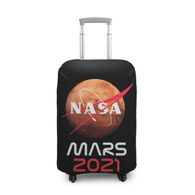 Чехол для чемодана 3D с принтом NASA Perseverance в Петрозаводске, 86% полиэфир, 14% спандекс | двустороннее нанесение принта, прорези для ручек и колес | 2020 | 2021 | 21б | elon | mars | musk | nasa | perseverance | space | spacex | илон | космос | марс | марсоход | маск | наса | настойчивый