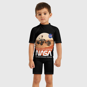 Детский купальный костюм 3D с принтом NASA   Perseverance в Петрозаводске, Полиэстер 85%, Спандекс 15% | застежка на молнии на спине | 2020 | 2021 | 21б | elon | mars | musk | nasa | perseverance | space | spacex | илон | космос | марс | марсоход | маск | наса | настойчивый