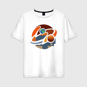 Женская футболка хлопок Oversize с принтом Road to Mars (NASA) в Петрозаводске, 100% хлопок | свободный крой, круглый ворот, спущенный рукав, длина до линии бедер
 | 2020 | 2021 | 21б | elon | mars | musk | nasa | perseverance | space | spacex | илон | космос | марс | марсоход | маск | наса | настойчивый