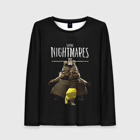 Женский лонгслив 3D с принтом Little Nightmares 2 близнецы в Петрозаводске, 100% полиэстер | длинные рукава, круглый вырез горловины, полуприлегающий силуэт | little nightmares | little nightmares 2 | игра | литл нигмарес | литл нигмарес 2 | литл нигхтмарес | литл нигхтмарес 2 | ужас | хоррор | шестая