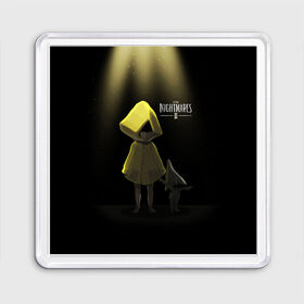 Магнит 55*55 с принтом Little Nightmares 2 в Петрозаводске, Пластик | Размер: 65*65 мм; Размер печати: 55*55 мм | Тематика изображения на принте: little nightmares | little nightmares 2 | игра | литл нигмарес | литл нигмарес 2 | литл нигхтмарес | литл нигхтмарес 2 | ужас | хоррор | шестая