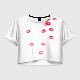 Женская футболка Crop-top 3D с принтом TRAP KISS  в Петрозаводске, 100% полиэстер | круглая горловина, длина футболки до линии талии, рукава с отворотами | fashion | fire | game | hip hop | rap | street style | top | игра | мода | огонь | подарок | рэп | топ | уличный стиль | хип хоп